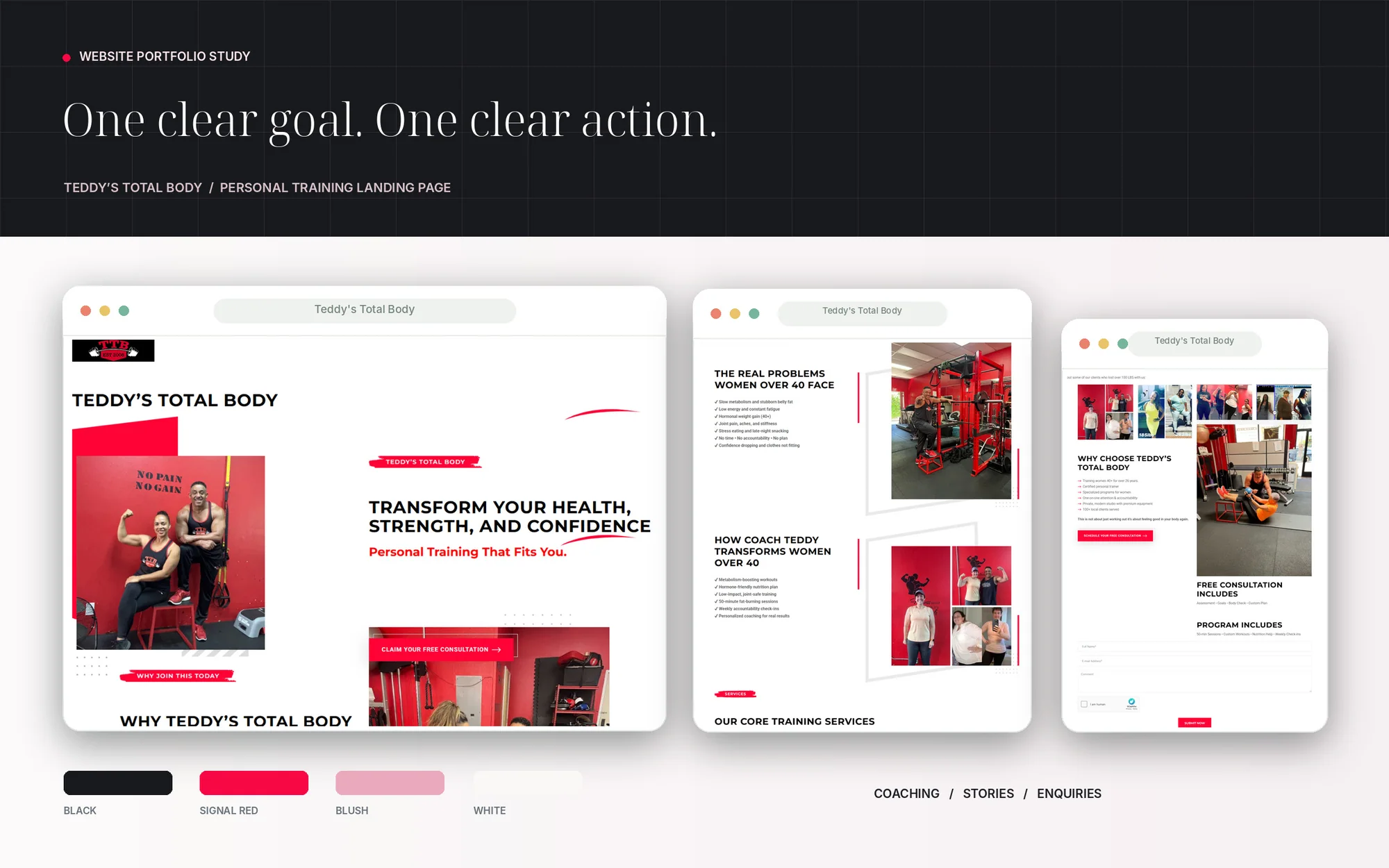 Teddy's Total Body — Full Landing Page Study