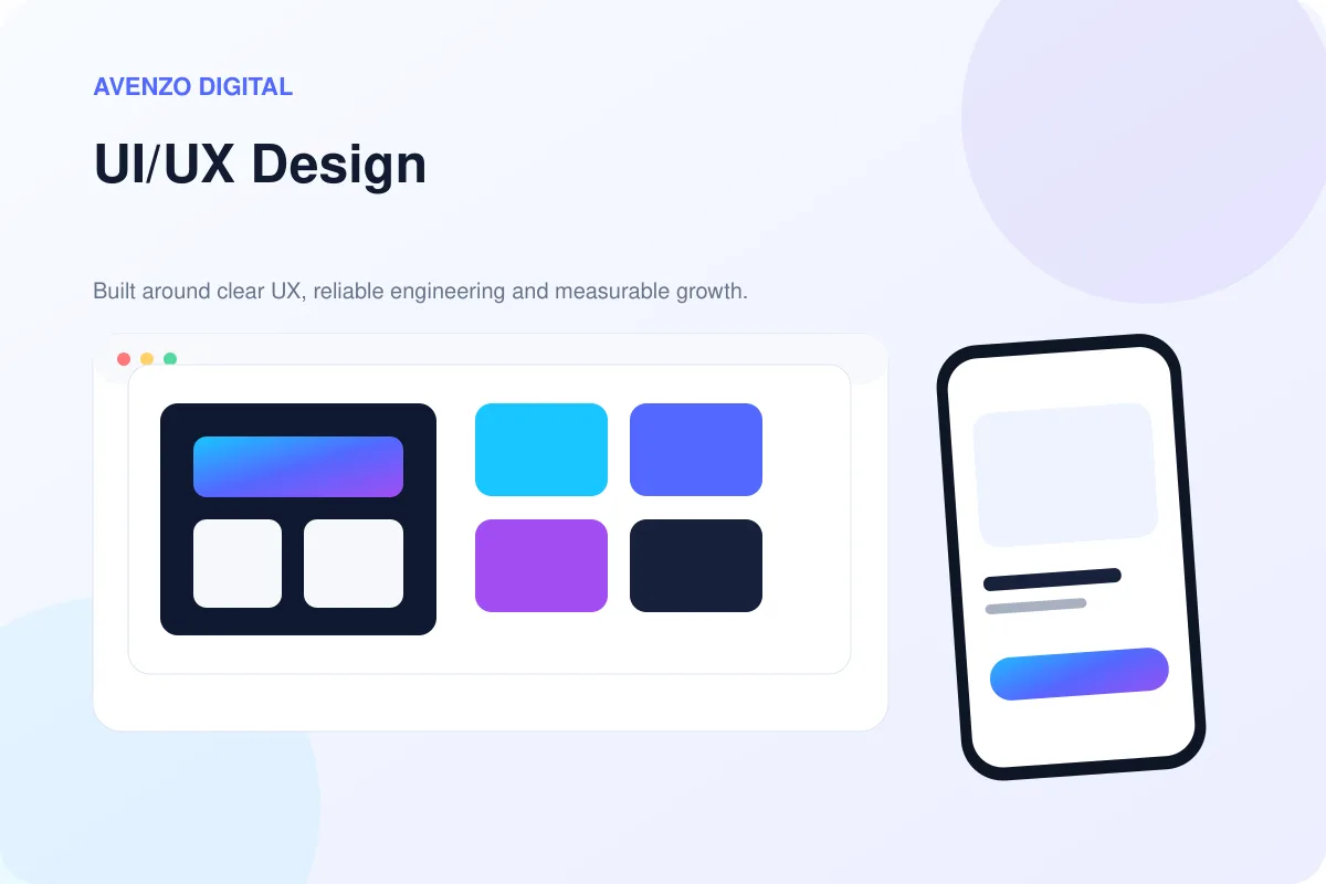 UI/UX Design – Avenzo hero visual