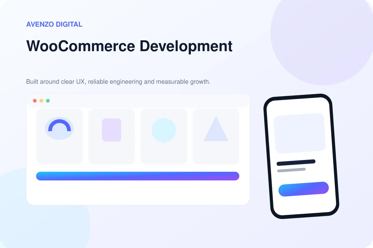 WooCommerce Development – Avenzo hero visual